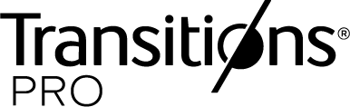 Transitions PRO black logo displayed on a clean white background